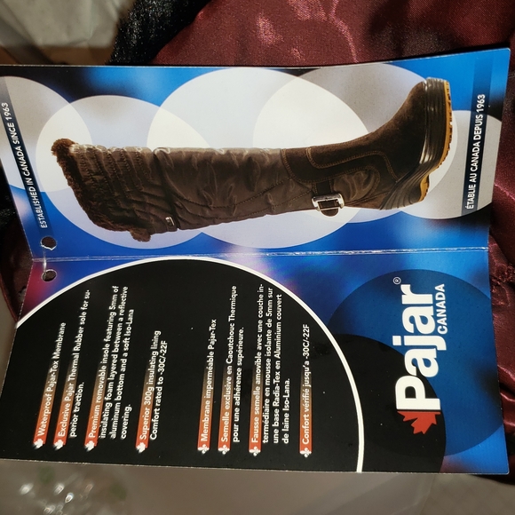 PAJAR Canada New MIA Fur Trim Wedge Front Zip Waterproof Winter Boot Women's 10 - Picture 7 of 17